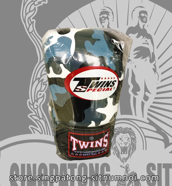 Twins Fancy Boxing Gloves “WHITE BLACK CAMOUFLAGE”