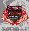 Twins Muay Thai Shorts TRIBAL BLACK AND RED